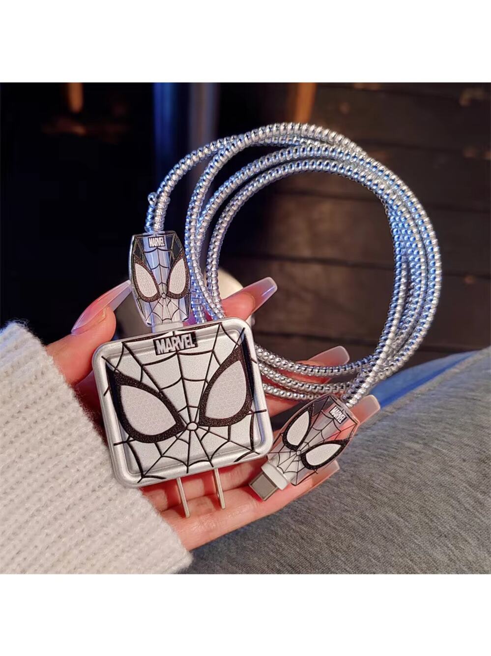 Spider Man Spider Gwen iPhone Charger Cable Protectors P80